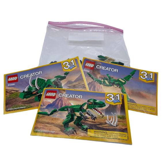 Lego Creator 31058 3 in 1 Bricks and Booklets Used No Box Dinosaur EUC - Picture 1 of 3
